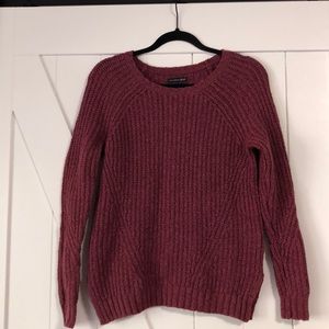 Beautiful muted raspberry knit sweater